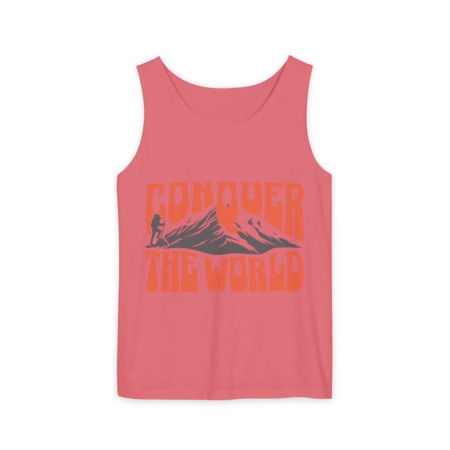 Unisex Garment-Dyed Tank Top Conquer the World