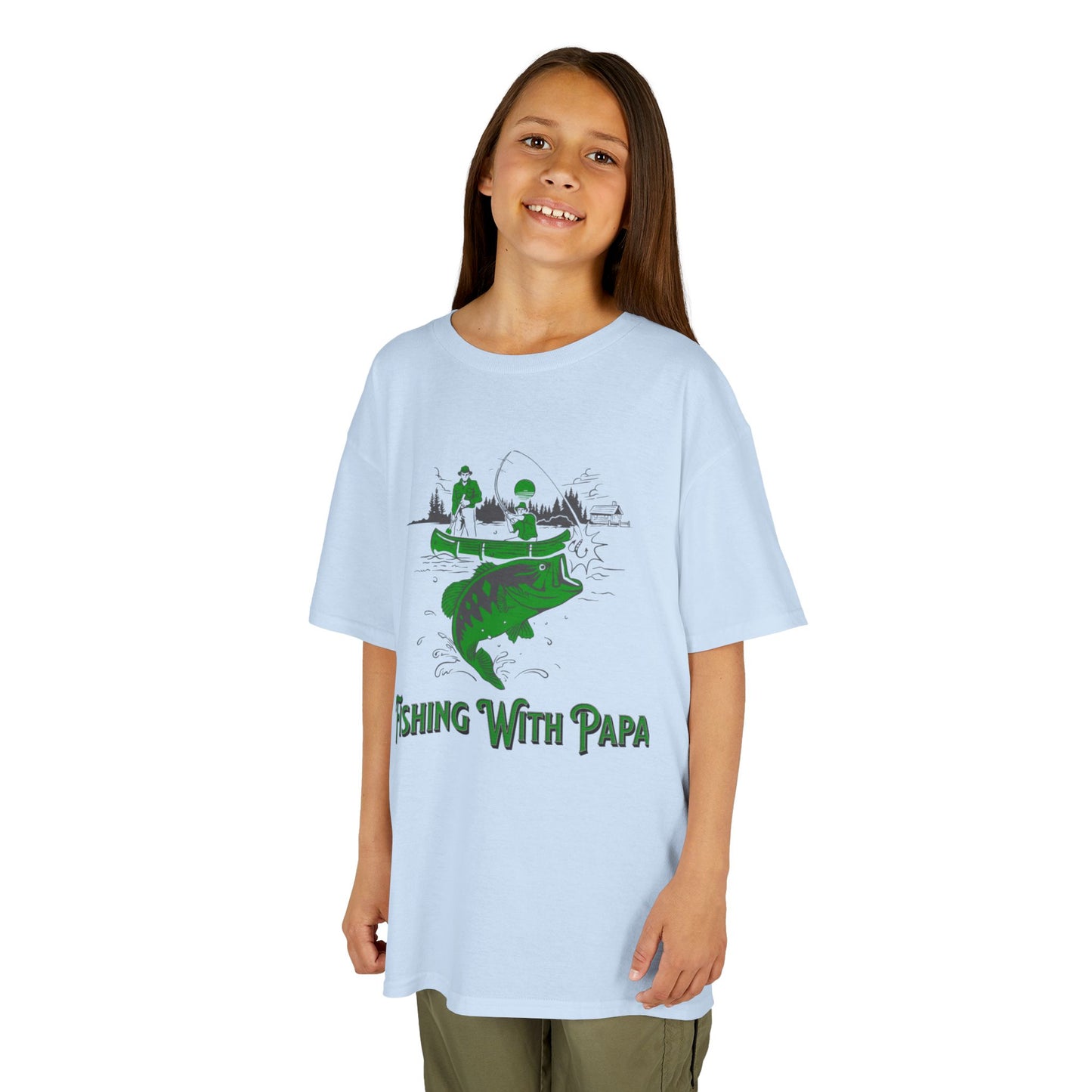 Kids Fishing Tee - 'Fishing With Papa'