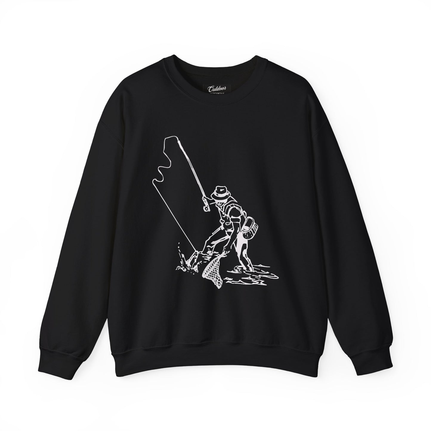 Fishing Sweatshirt Outline Design