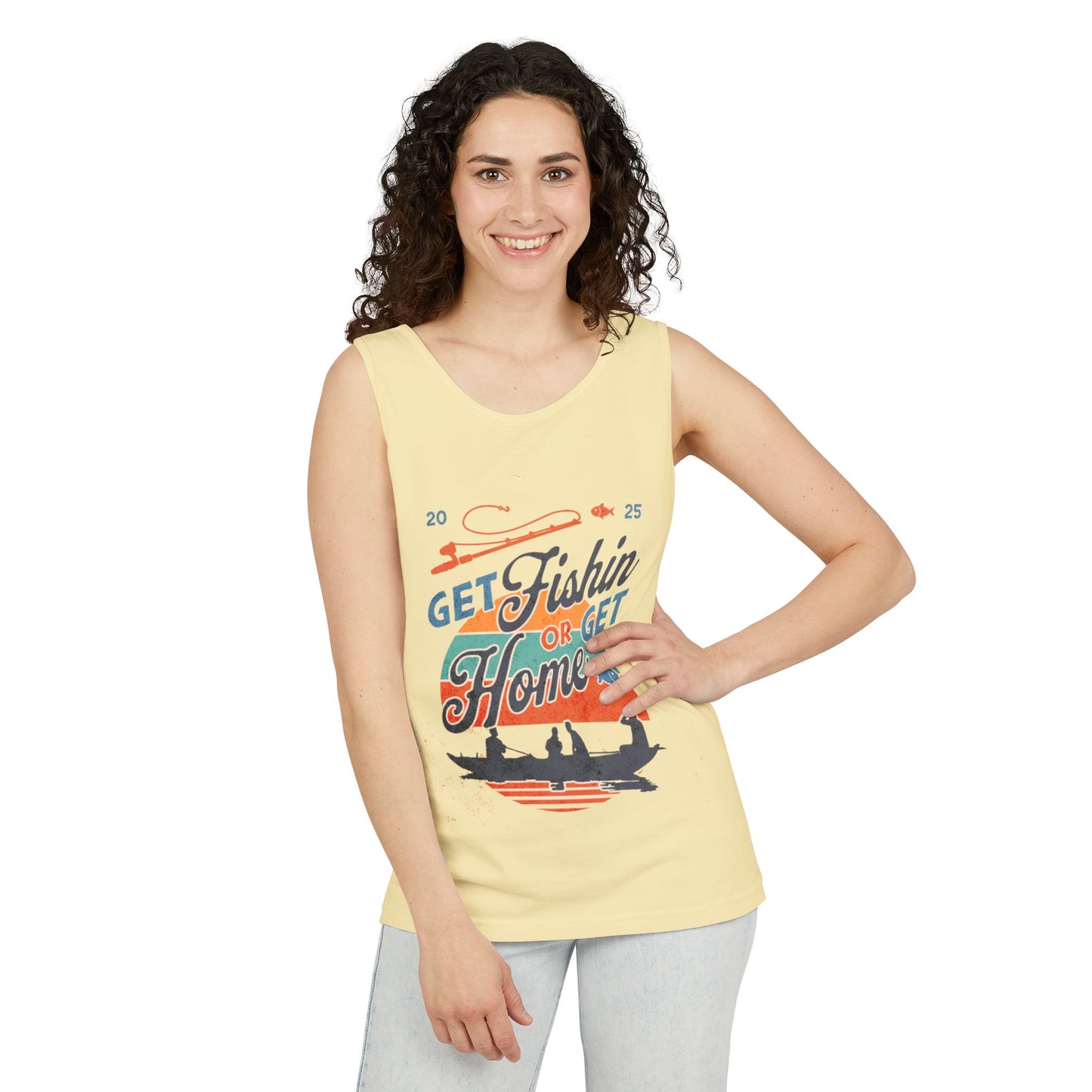 Get Fishin' or Get Home Unisex Tank Top