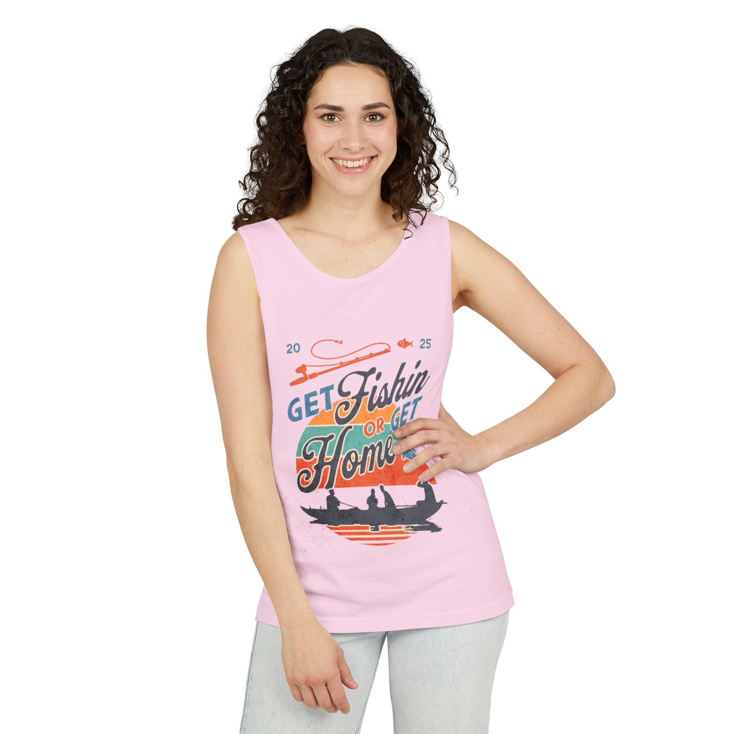 Get Fishin' or Get Home Unisex Tank Top