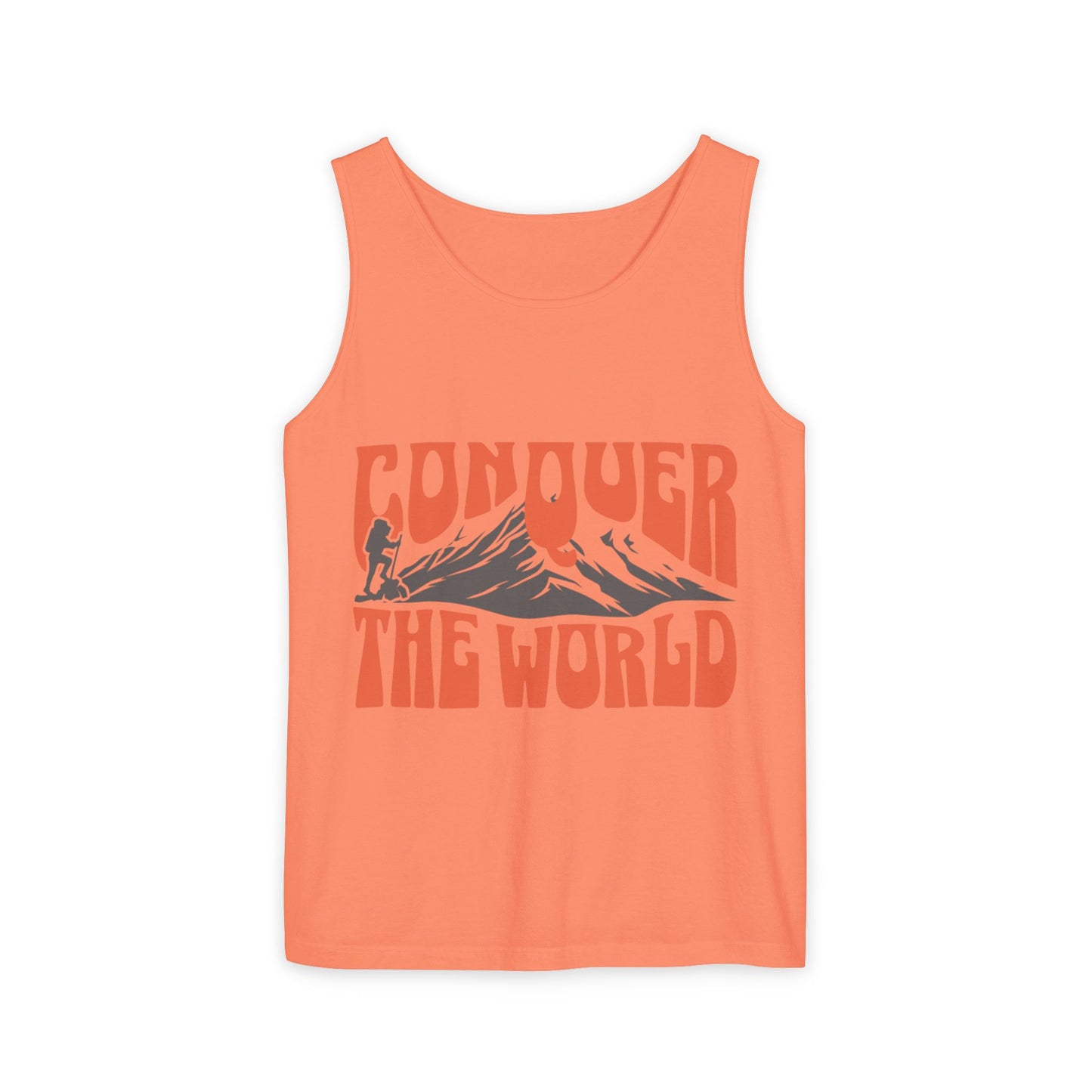 Unisex Garment-Dyed Tank Top Conquer the World