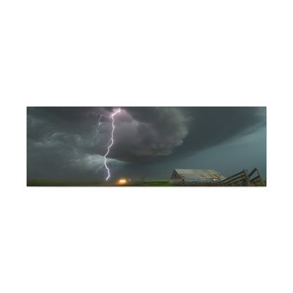 Storm Lightning Panorama Canvas
