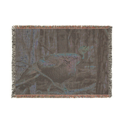 Turkey Woodland Woven Blanket
