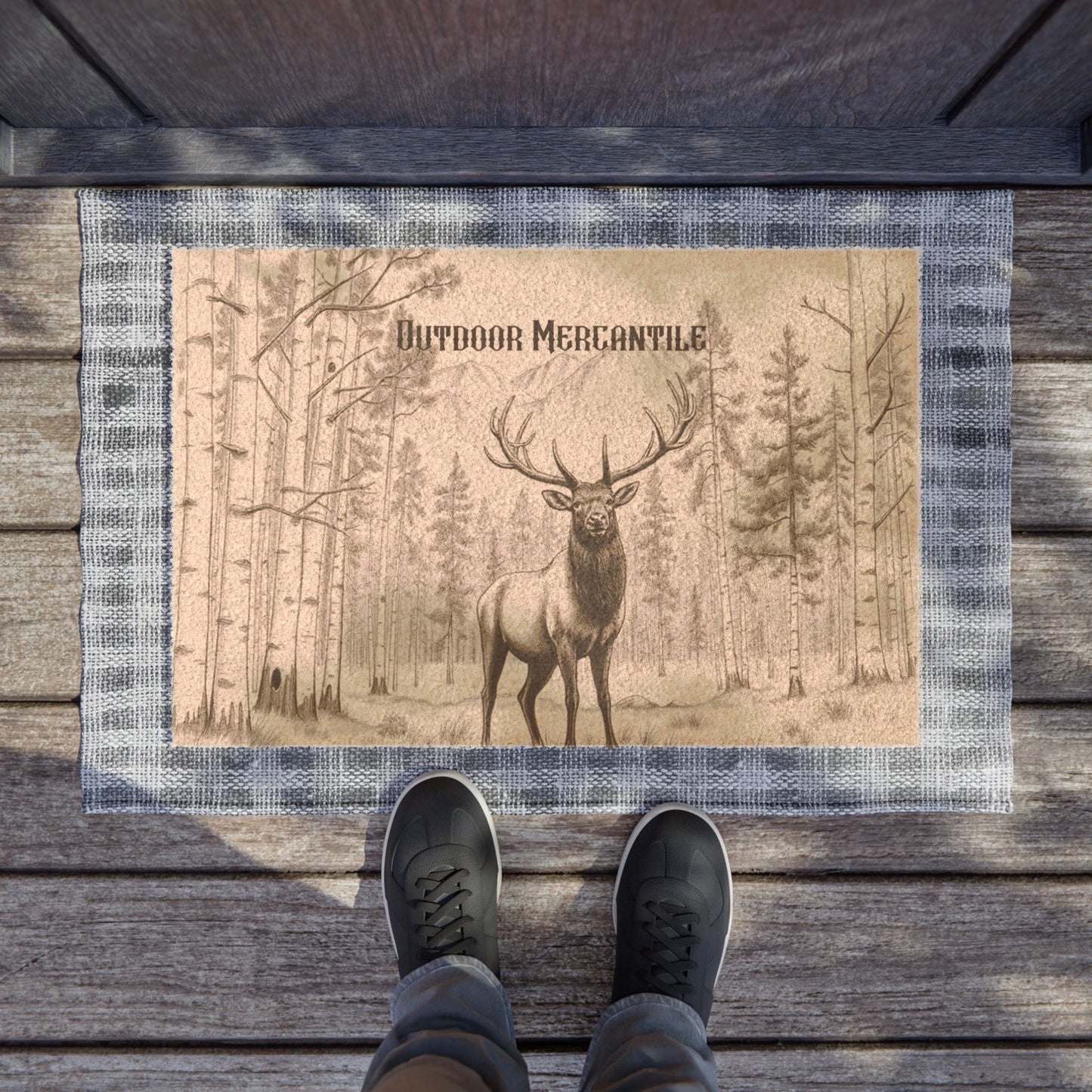 Rustic Elk Doormat