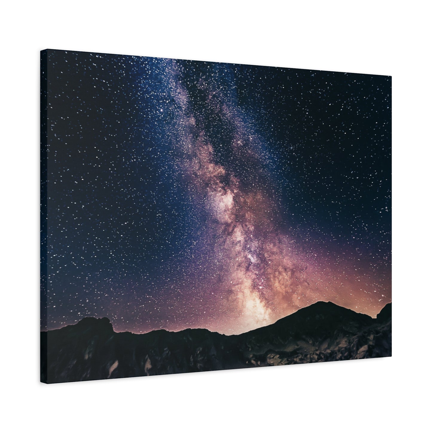 Milky Way Night Mountain Canvas Wall Art