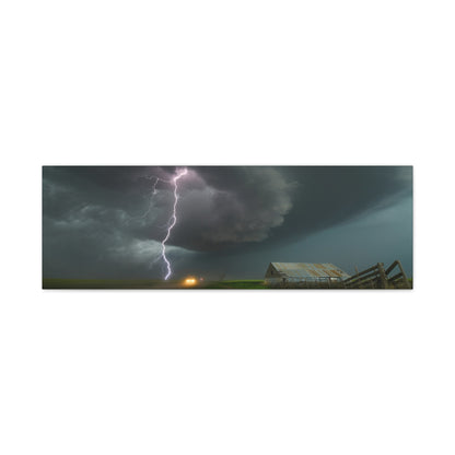 Storm Lightning Panorama Canvas