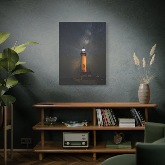 Lighthouse Under the Milky Way Wall Art