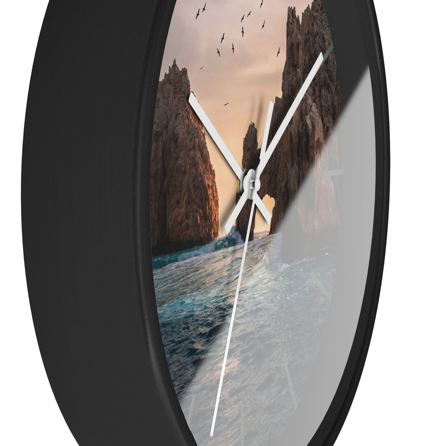 Sunset Sea Arch Wall Clock