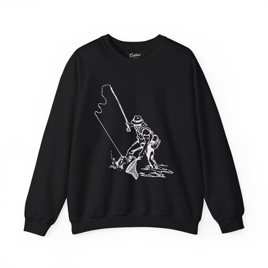 Fishing Sweatshirt Outline Design