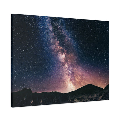 Milky Way Night Mountain Canvas Wall Art