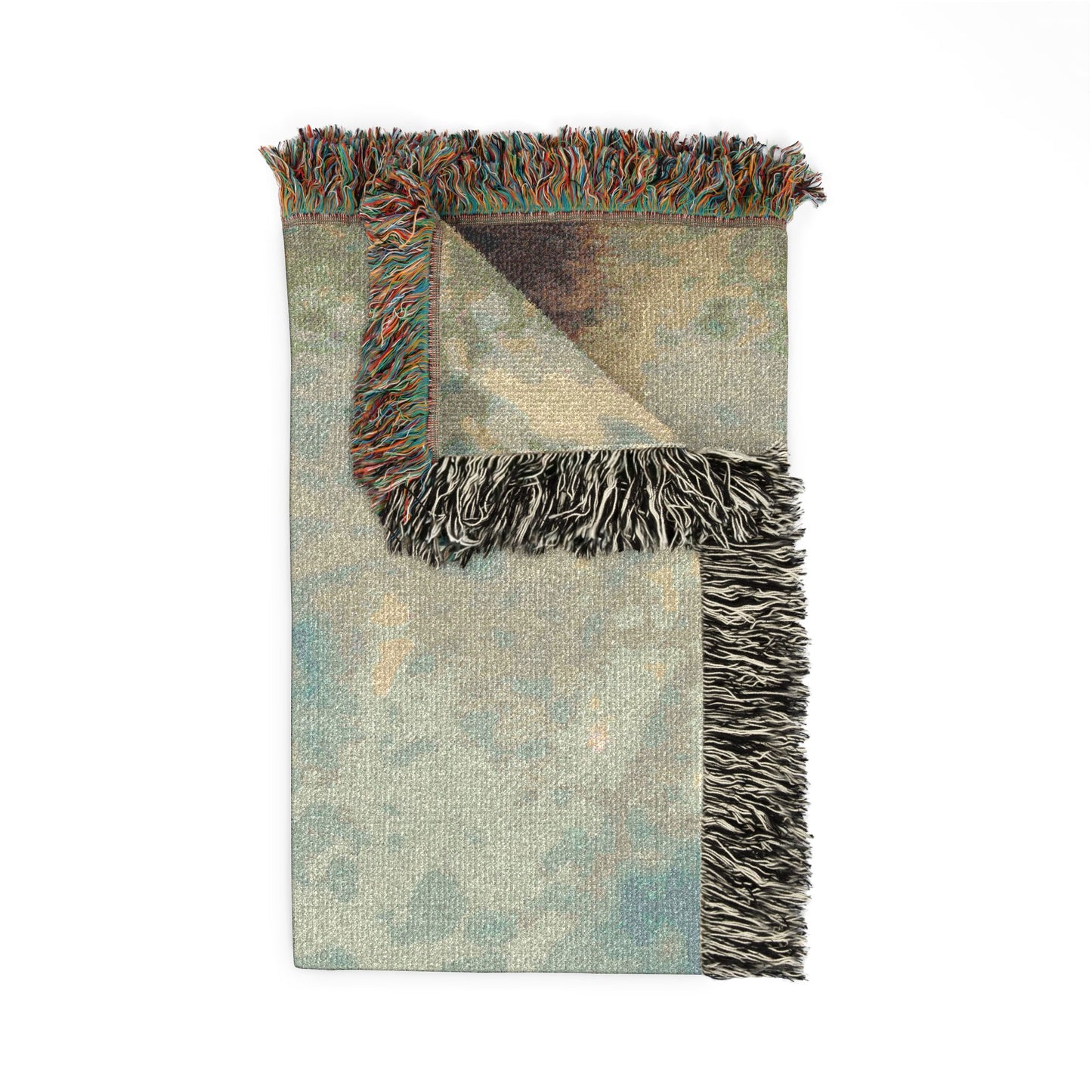 Woven Blanket  Rustic Moose Silhouette