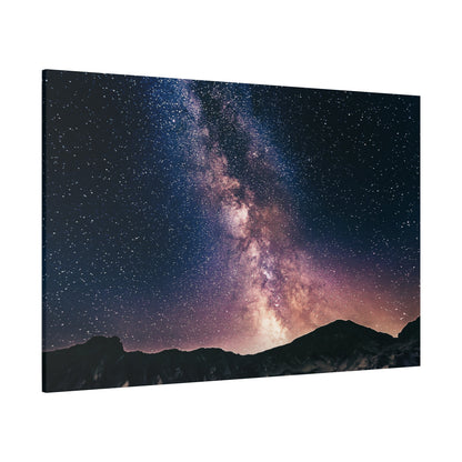 Milky Way Night Mountain Canvas Wall Art