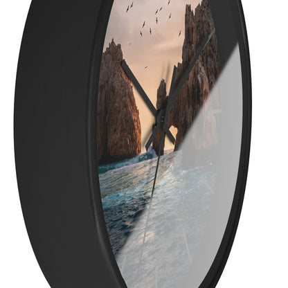 Sunset Sea Arch Wall Clock