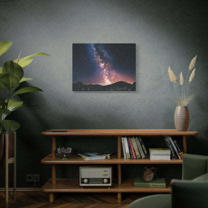 Milky Way Night Mountain Canvas Wall Art