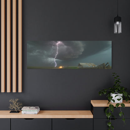 Storm Lightning Panorama Canvas