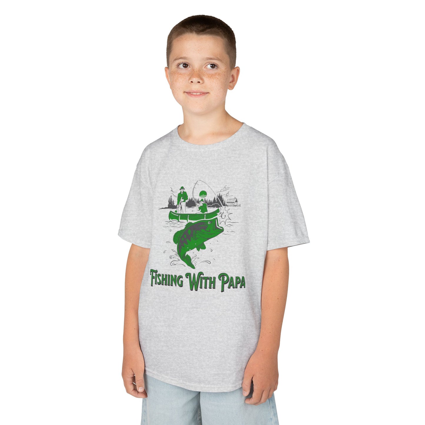 Kids Fishing Tee - 'Fishing With Papa'
