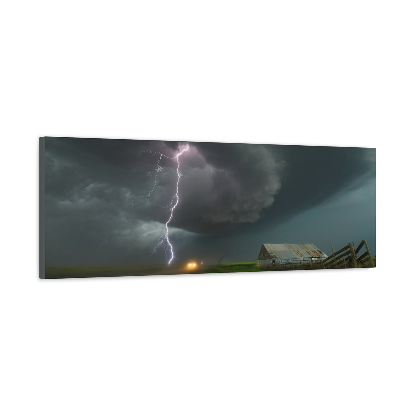 Storm Lightning Panorama Canvas
