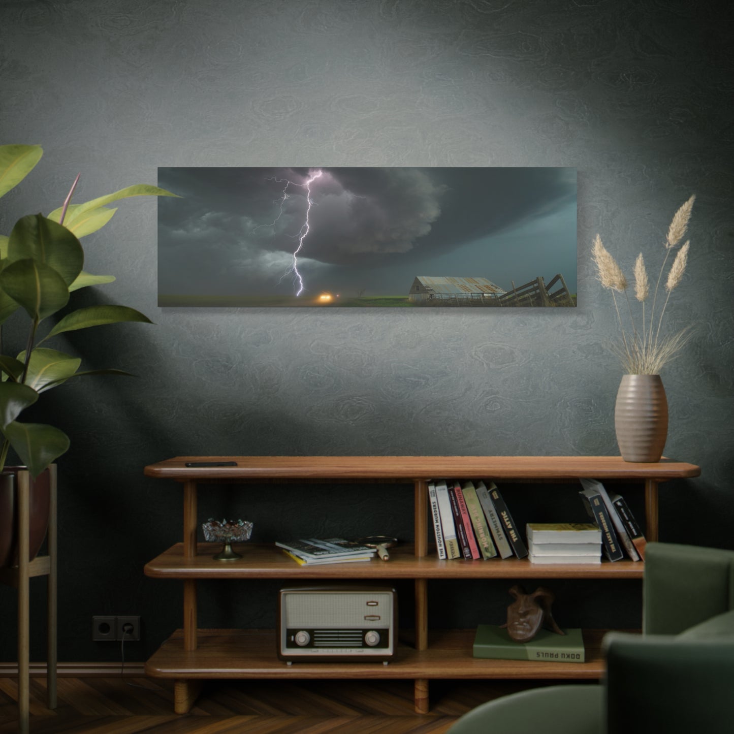 Storm Lightning Panorama Canvas