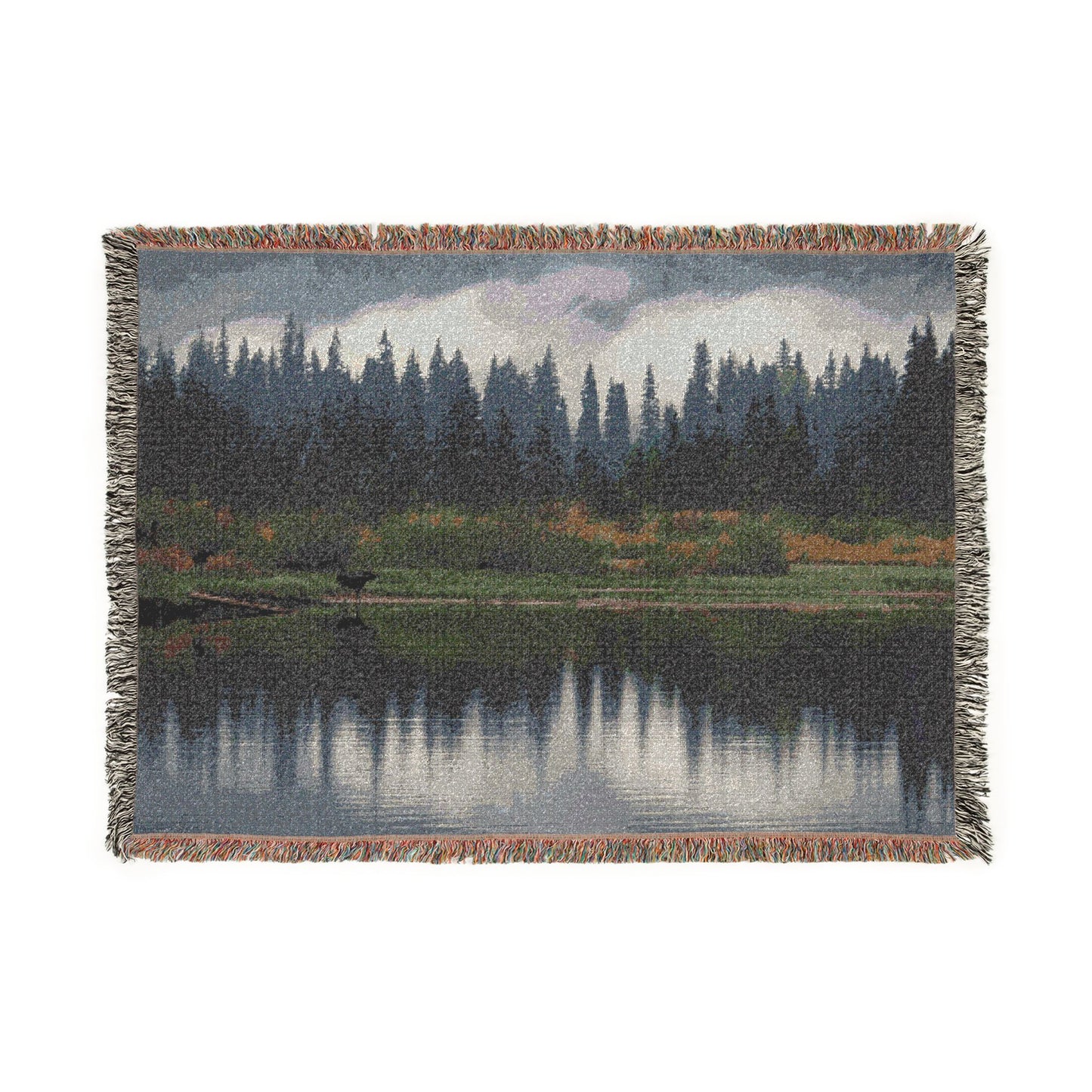 Mountain Lake Throw Blanket