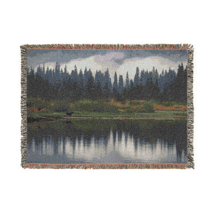 Mountain Lake Throw Blanket