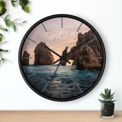 Sunset Sea Arch Wall Clock
