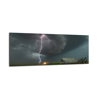 Storm Lightning Panorama Canvas